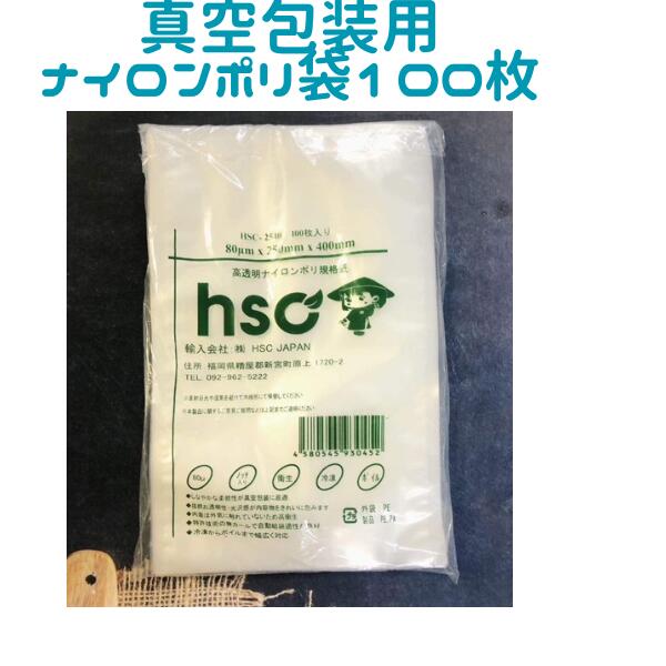 ナイロンポリ袋 真空パック袋 真空パック機専用袋 20×25cm 100枚 80001300.jpg