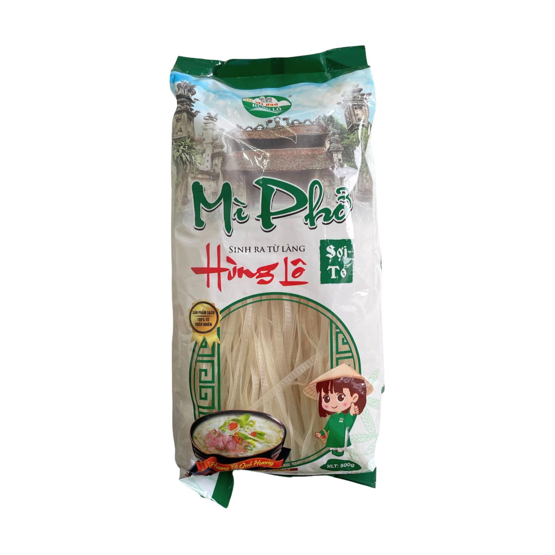 HUNG LO ライスヌードル, フォー大 太麺 500g×1箱（20袋入） MI PHO HUNG LO SOI TO