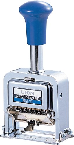 ナンバリング ゴム印 6桁5様式 MM-21 ライオン#