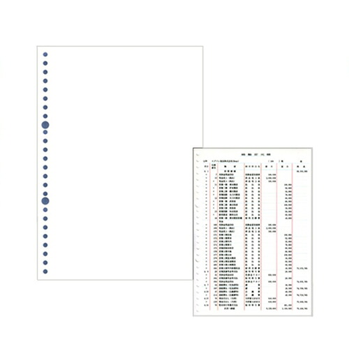 ページプリンタ会計帳簿 B5新規まき直し 26穴 1箱(2000枚) PZ22 エプソン#