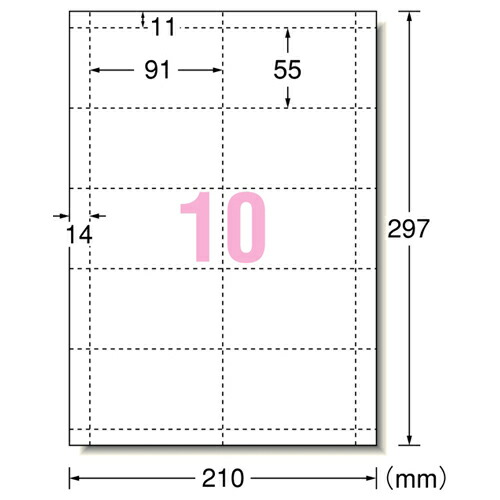 マルチ歌留多 各種印刷人兼質問用紙 白無地 A4判 10面 名刺大きさ 1箱(500腰掛け) 51004 エーワン#