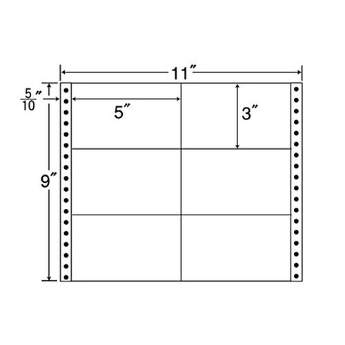 ナナ質問用紙 年代順の継続付け札 M手合い 11×9in 6面 127×76粍 付け札大きさ 1箱(500折) M11A オリエント刷り上げる#