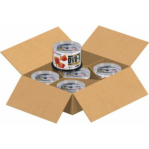 録画用DVD-R 120分 16倍速 ワイドプリンタブル スピンドルケース 1箱(250枚:50枚×5個) VHR12JPP50C バーベイタム#