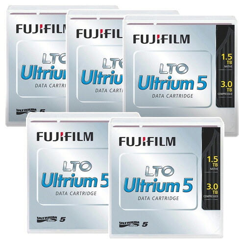 LTO Ultrium5 資料薬莢 バーコード付け紙(横型)付 1.5結核症 1容器に並べる(5巻) LTO FB UL-5 OREDPX5Y 富士フイルム#
