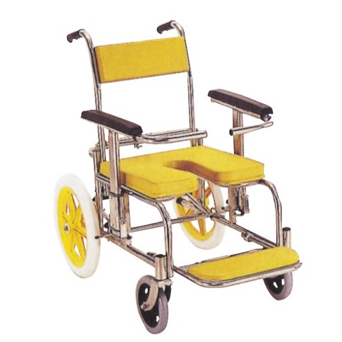 入浴・シャワー用車いす イエロー 1台 KS2 カワムラサイクル|NO1元気爽快