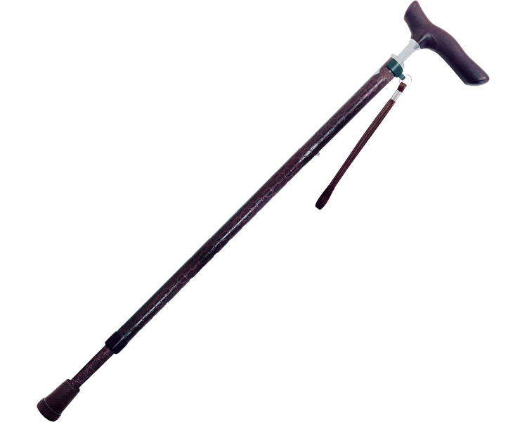 伸縮ジョイントレザーステッキ 69-NL1 島製作所｜NO1元気爽快 8,316円