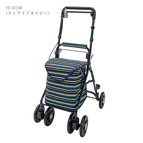 らくらくか細い提げ篭 ストライプネイビー YX-371SN マキテック
