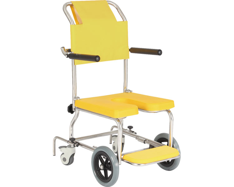 簡易シャワー用車いす イエロー KSC-2/ST カワムラサイクル TAISコード：00160-000301