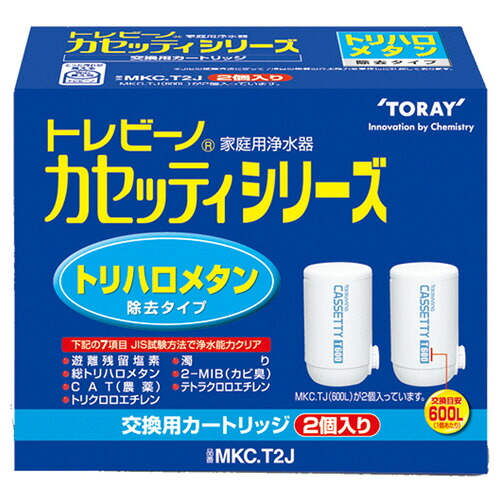東レ トレビーノ カセッティ 交換用カートリッジ ベーシック(12項目クリア)タイプ MKC.T2J 1パック(2個) MKC.T2J 東レ #