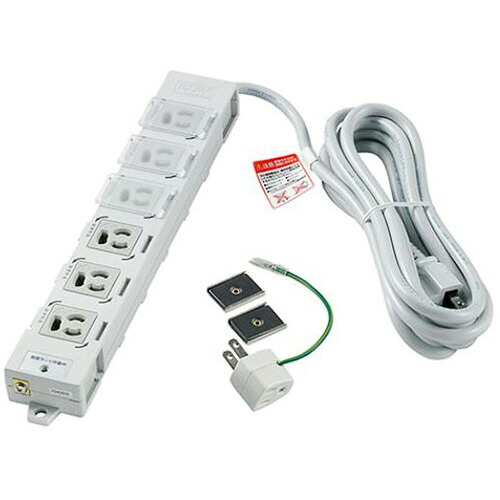 ELPA カバー付事務所向けタップ 耐雷サージ機能付 6個口 3m OAT-JPC63SB 1個 OAT-JPC63SB ＥＬＰＡ #