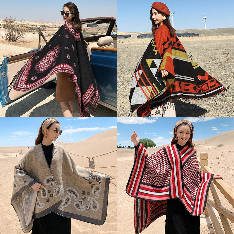 楽天市場】刺繍入り ウール80％ カシミヤ20％ 混合 ドレープ