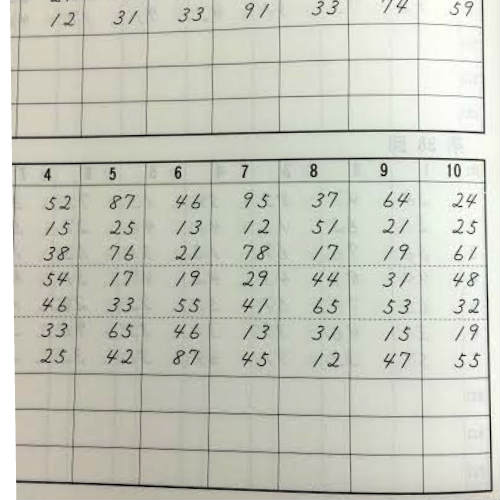 楽天市場 早く上達する 見取り暗算問題集 基礎編 青い本 16ページ 元気そろばん教室 楽天市場店