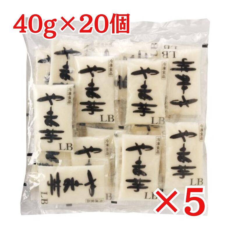冷凍 やま芋 (40g×20個)×5袋 マルコーフーズ LB40 国産とろろ 大和芋30% 長芋70% 個包装 やまいも 小分けで便利 冷凍野菜 お蕎麦 山かけ