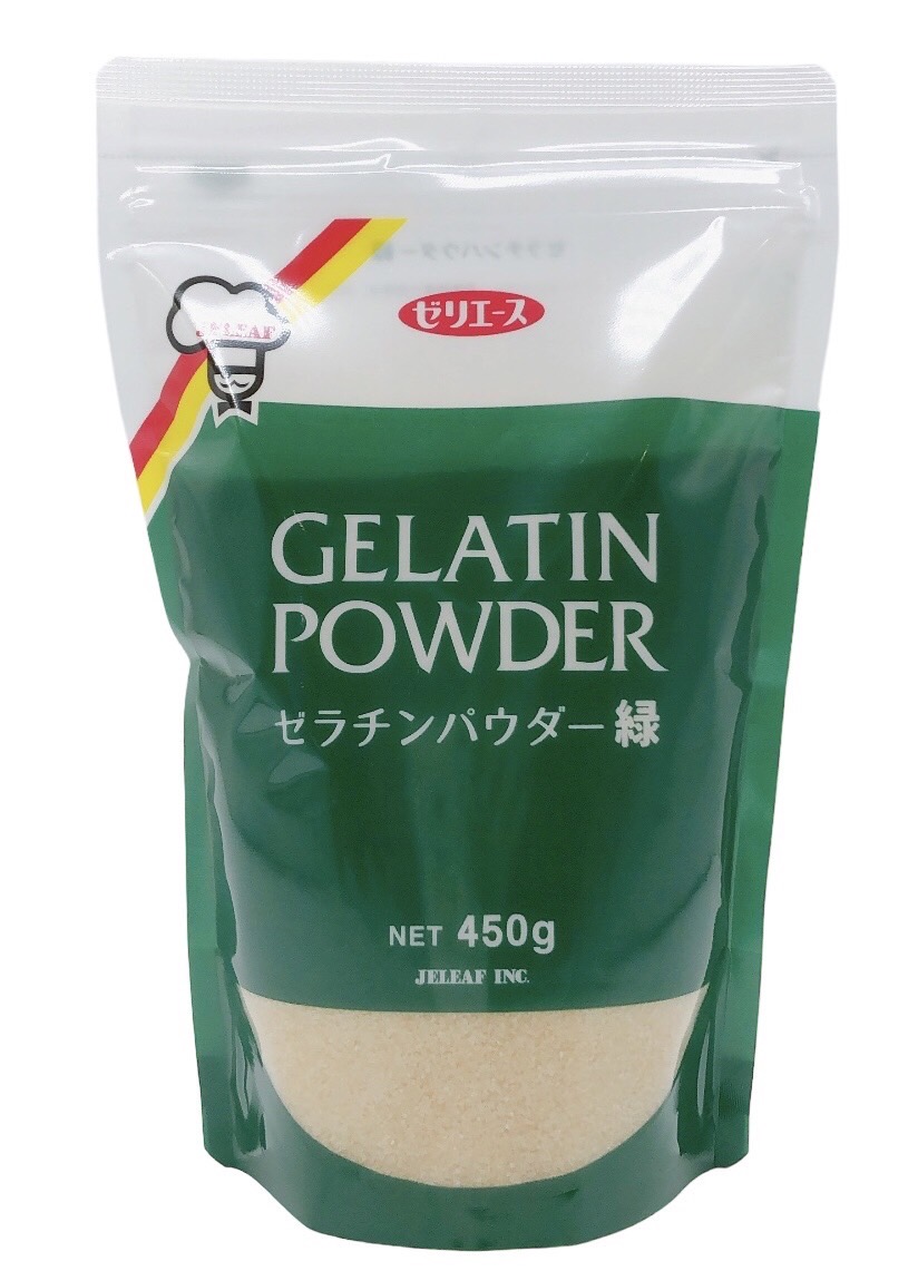 【楽天市場】ゼリエース ゼラチンパウダー緑 450g ジェリフ JELEAF 粉末タイプ 牛由来ゼラチン 手作り デザート 製菓 材料
