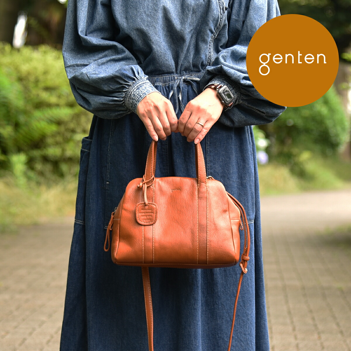 美品】genten ゲンテン ゴートベーシック 2way ボストンバッグ