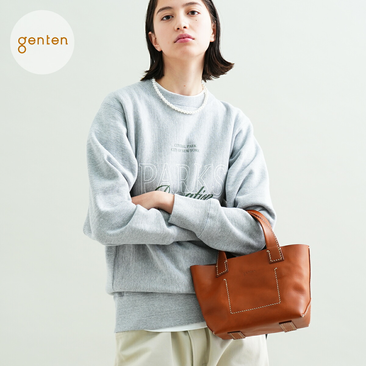 【遺伝因子拾堅苦しさ】 genten 44001 (40382)  遺伝因子拾 アマーノ トートバッグ S 押さえる色つや 赤 ★本革御徒面子 レディース トートバッグ 小さめ ミニトート 成年者 分かりやすい 自然的 イタリアンなめし革 赤いこと