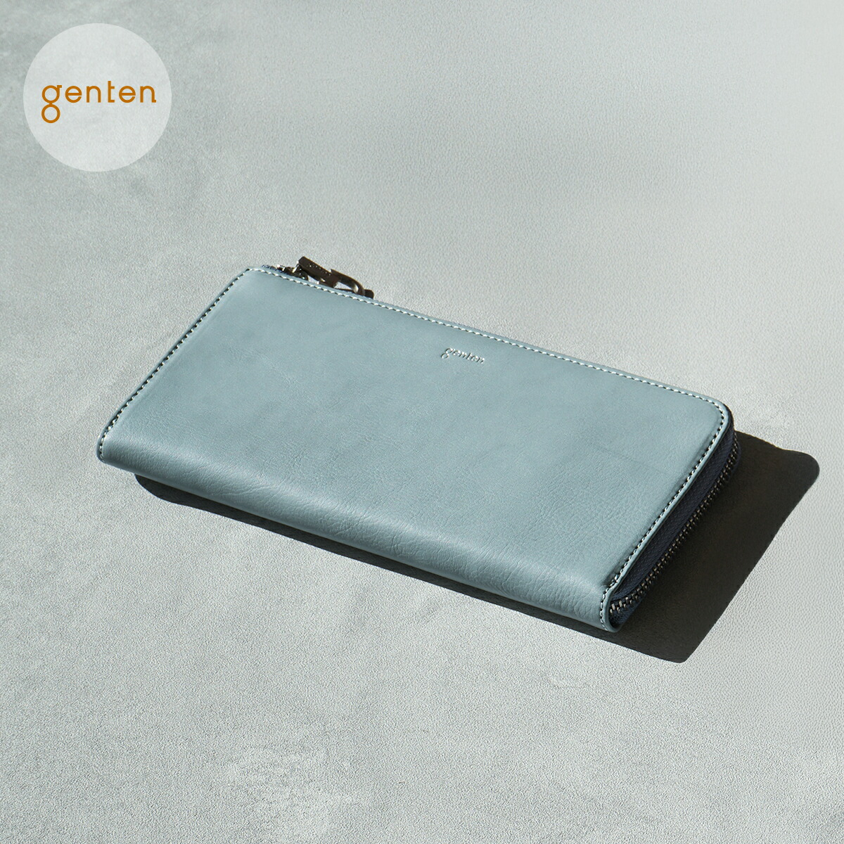 【遺伝因子十堅苦しさ】 genten 44880 遺伝因子十 アルモニア L字ジッパー長紙入れ本革 Lジッパー 長紙入れ レディース 馬蹄