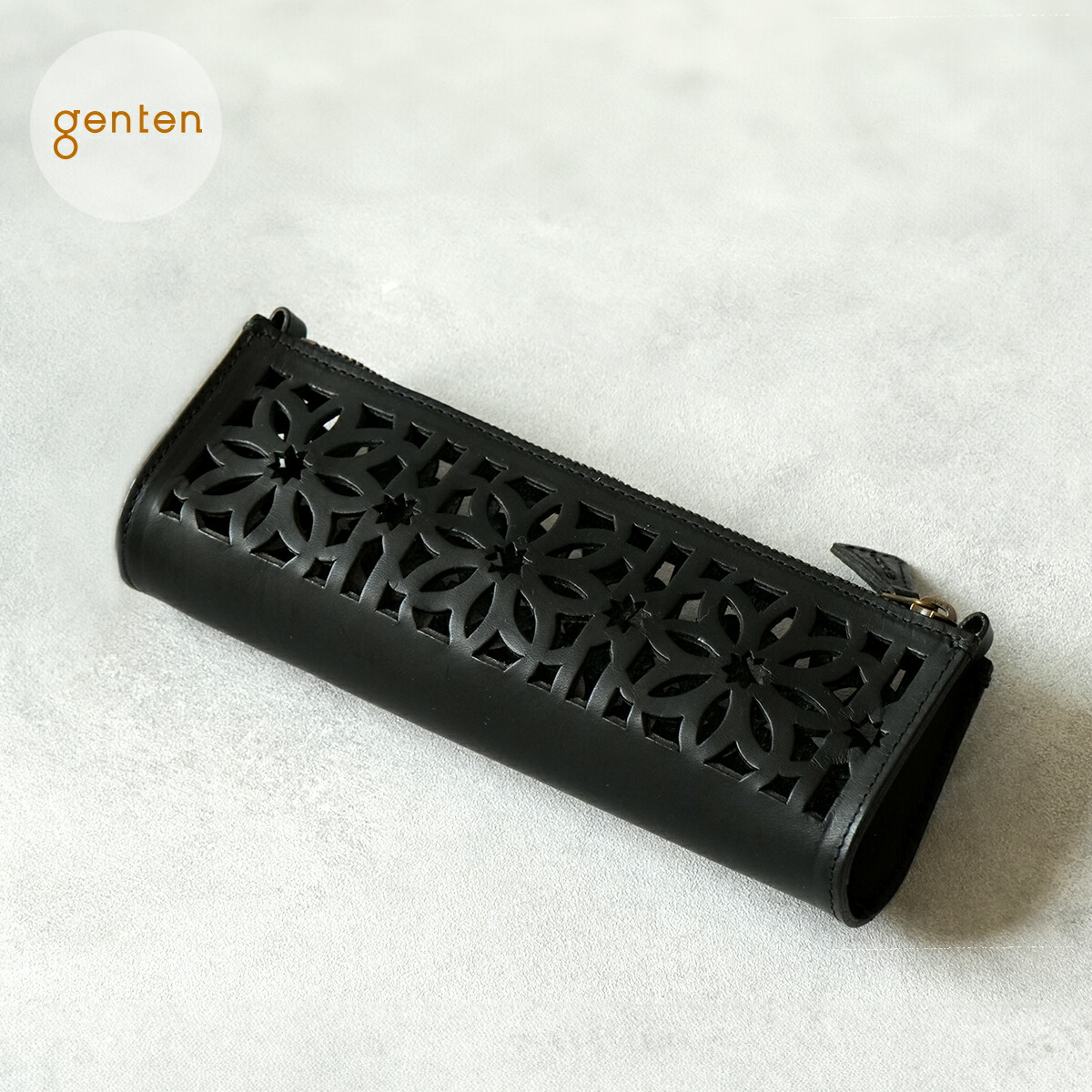 【遺伝因子什堅苦しさ】 genten 44256 遺伝因子什 取りすてる細工物 書きもの容れもの 新色 黒 黒いこと 【直営店・WEB制限事項】 革 本革書きもの容れもの メンズ レディース 今めかしい イタリアンなめし革