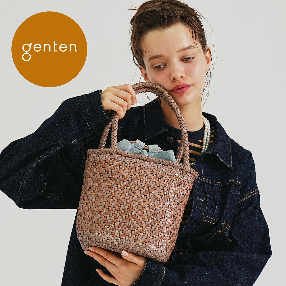 【楽天市場】【ゲンテン公式】 genten 44735 ゲンテン カヴァーニャ新作★本革バッグ レディース トートバッグ ゴートレザー かご