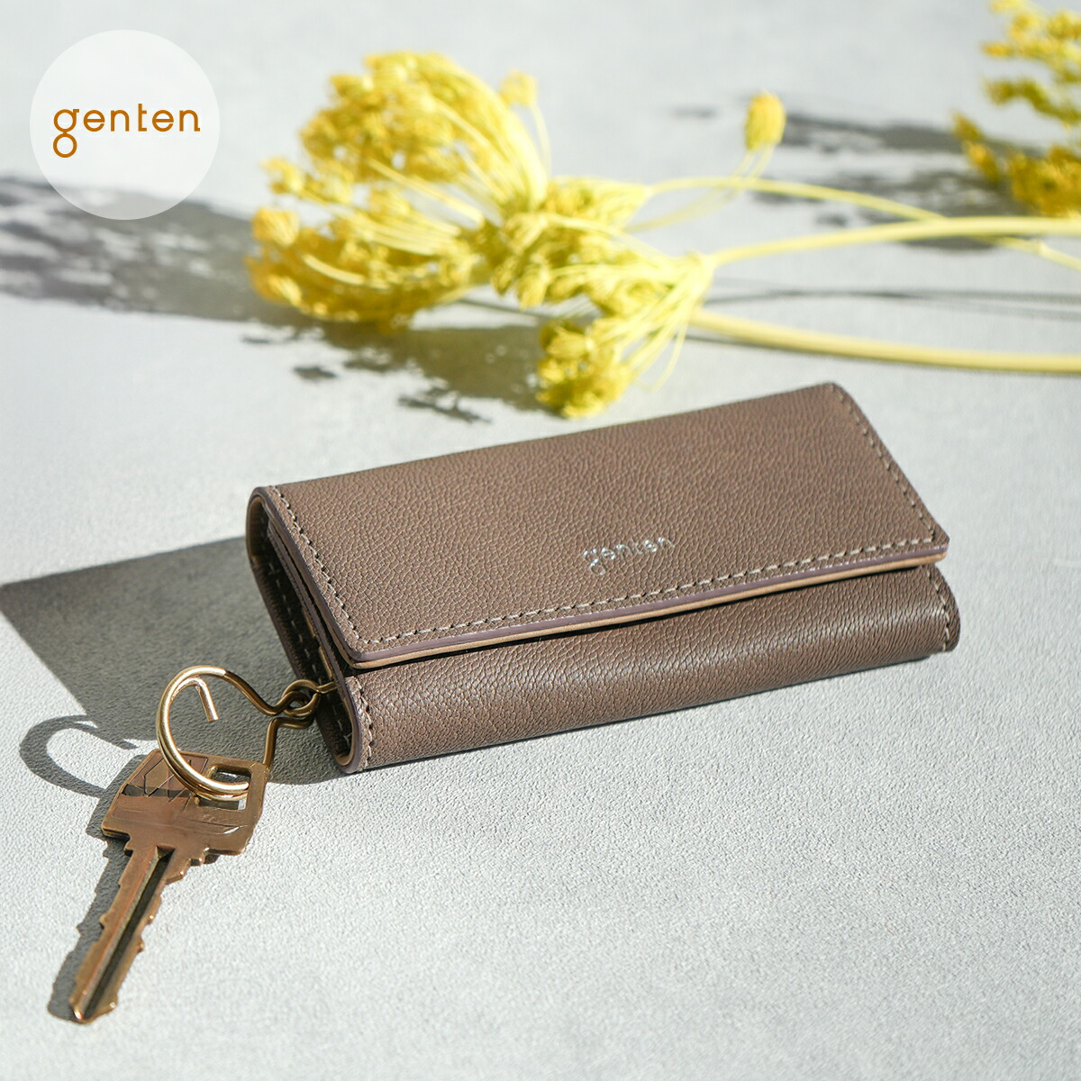 【ゲンテン公式】 genten 44322 ゲンテン フレスコ キーケース 新作★本革キーケース ゴートレザー 山羊革 キーケース レザー