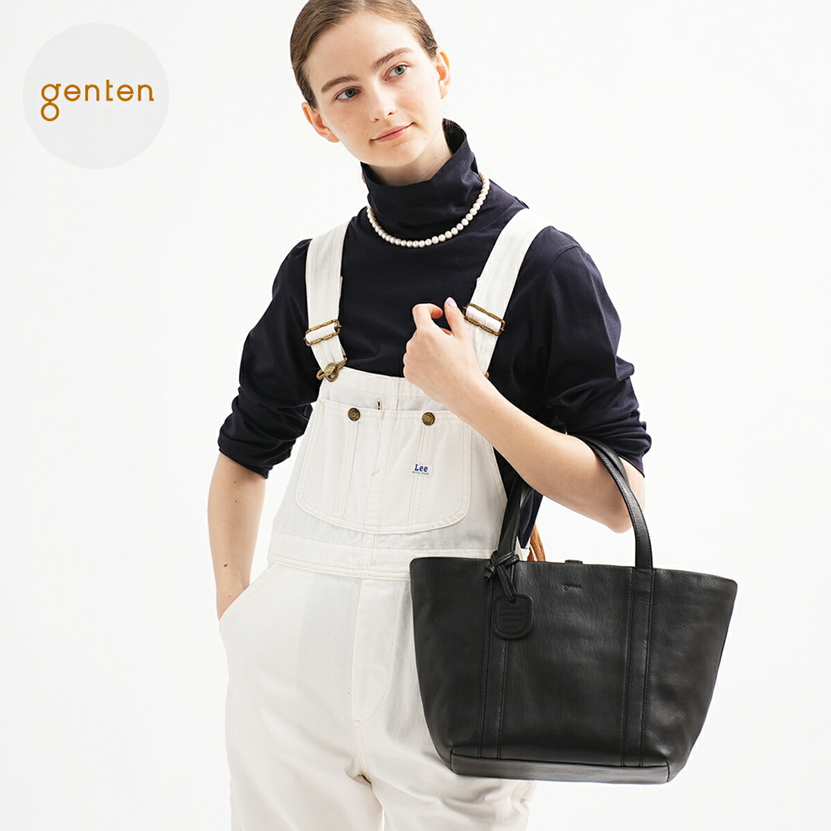 【遺伝因子拾堅苦しさ】 genten 44128  遺伝因子拾 ゴートベーシック ハンドバック 新型★本革トートバッグ ハンドバック レディース 日本製 軽さ 思わしい 野羊革 ミニトート 商行為 分かりやすい ゴートレザー