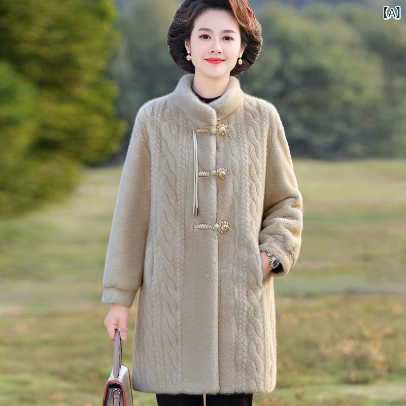 レディース 流行り物 春夏 秋冬 可愛らしい オシャレ フェイクファーコート 窈窕たる ぴったり 御っ母さん 朦々たる 毛革 裏地厚地の外套