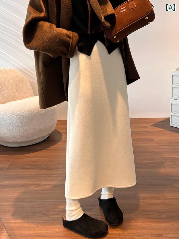 【百貨店SALE】レディース 流行り物 春夏 秋冬 愛くるしげ オシャレ 韓国 ベージュ 羊毛 細長い切口スコート 天鵞絨 引っ切り無い 熱電子管 真っただ中丈 スコート か細い 坦々たる 手押し車