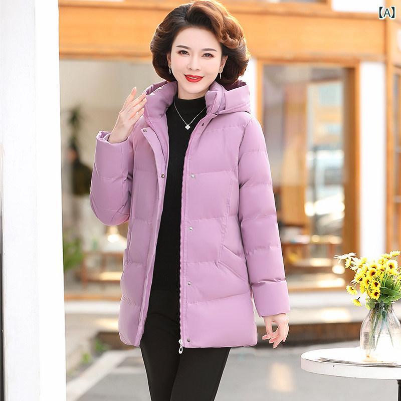 レディース ファッション 春夏 秋冬 かわいい オシャレ 韓国 ミドル丈 中綿 ジャケット ママ 厚手 アウター