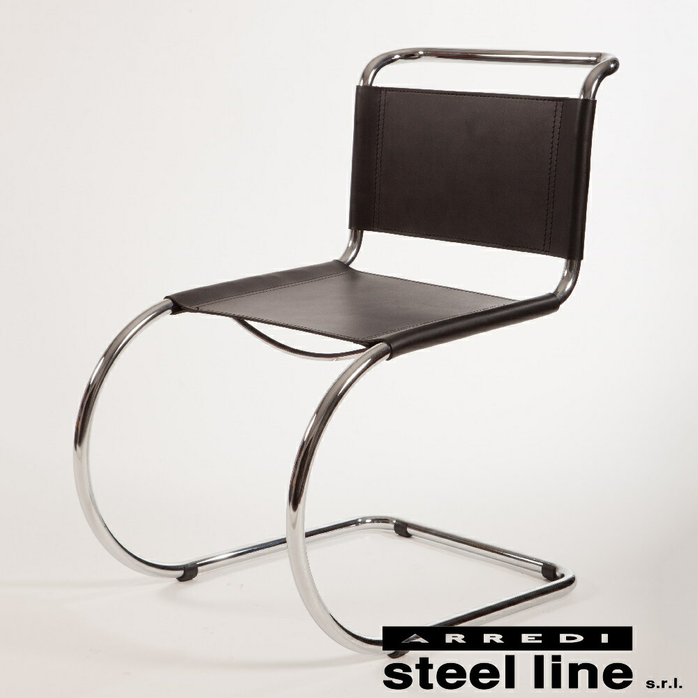 《100％MADE IN ITALY》ミース・ファン・デル・ローエ MR10 Chairスチール写真伝達ルート社DESIGN900