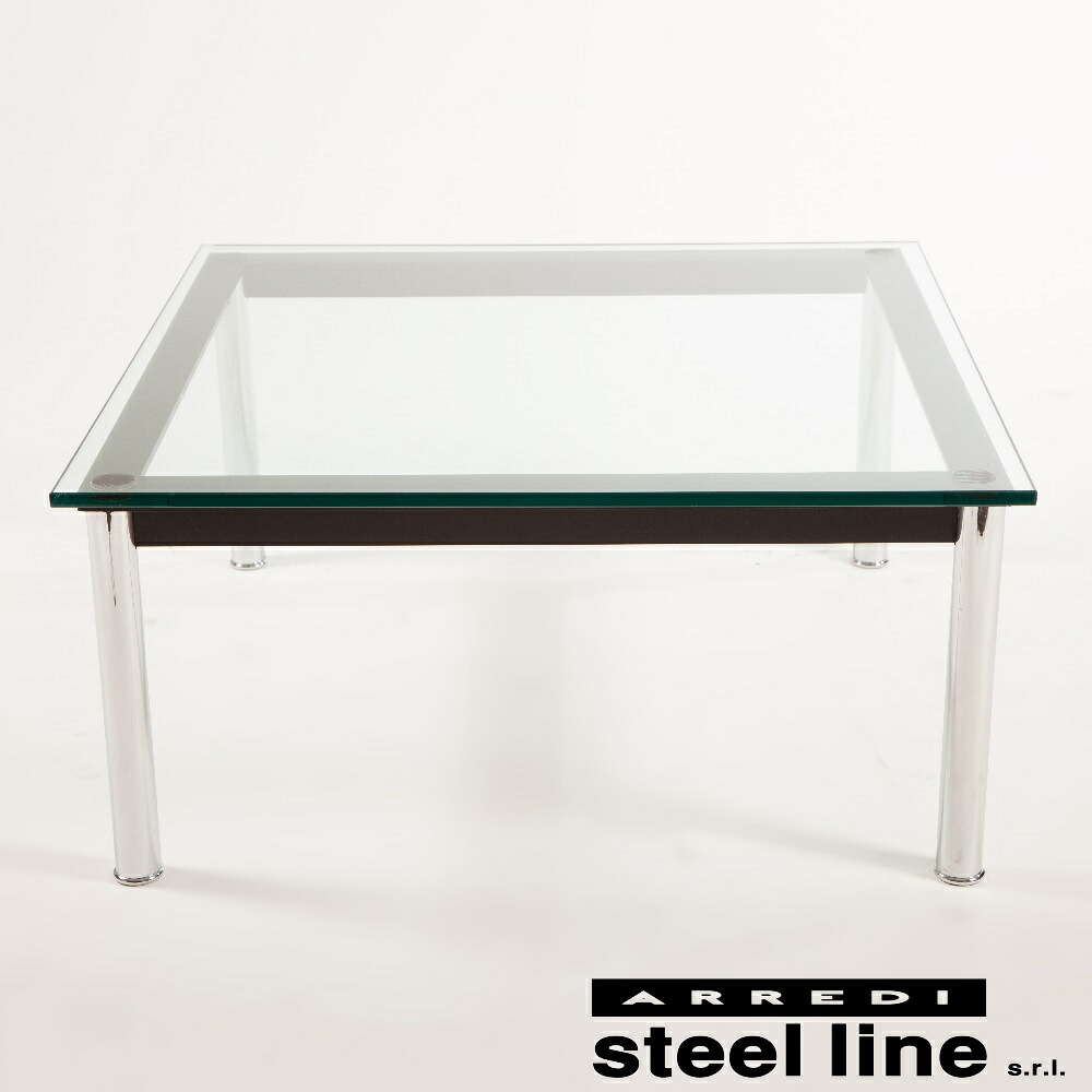 《100%MADE IN ITALY》コルビジェ LC10 70cm×70cm LOWタイプスティールライン社DESIGN900【コルビジェ】【LC10】|Genufine店