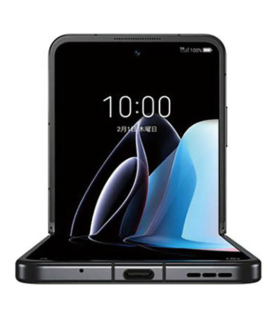 【中古】【安心保証】 nubia Flip 5G NX724J[256GB] SIMフリー ブラック