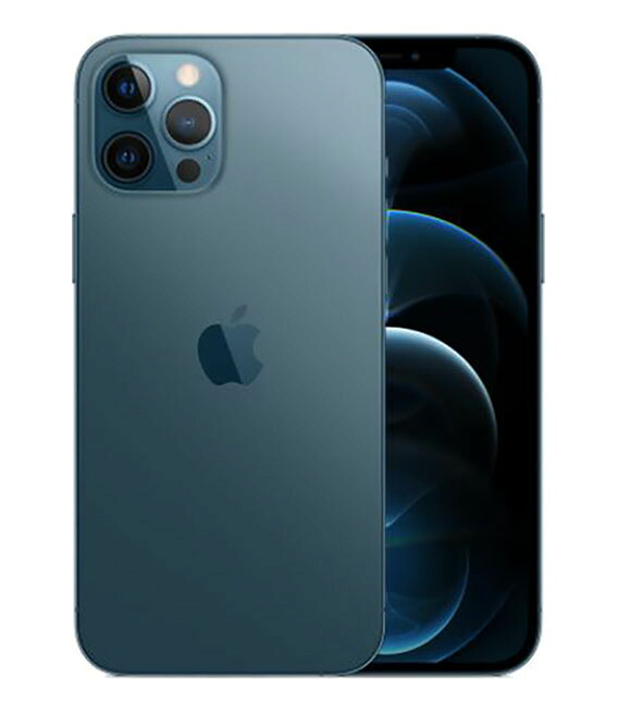 【中古】【安心保証】 iPhone12 Pro Max[128GB] モバイル パシフィックブルー