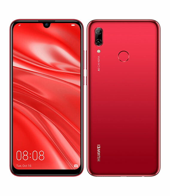 【中古】【安心保証】 HUAWEI nova lite 3 POT-LX2J[32GB] SIMフリー コーラルレッド