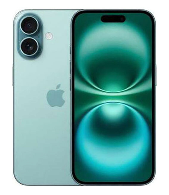 【中古】【安心保証】 iPhone16[512GB] au ティール