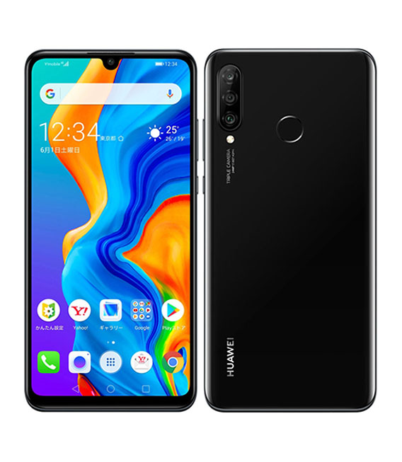 再再販 B 安心保証 Y Mobile Huawei P30 Lite ミッドナイトブラック B 即納特典付き Danddassociates Lk