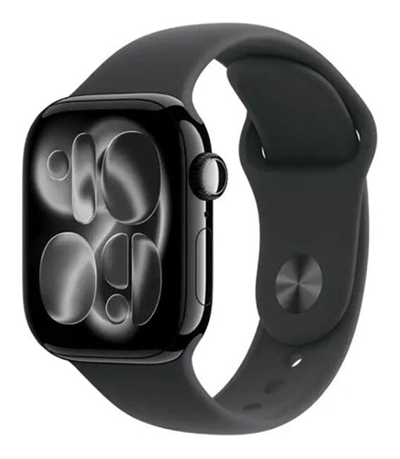 【中古】【楽になること引き受ける】 Series11[46粍/GPS]軽銀 ジェット機黒いこと Apple Watch