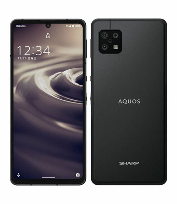 【中古】【安全性のある引き受ける】 AQUOS sense6 SH-RM19[64GB] 可動性 黒いこと