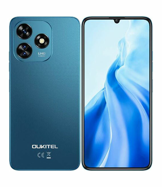 【中古】【安全性のある引き受ける】 OUKITEL C51[128GB] SIM無償性 青み