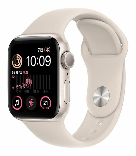 【中古】【安心保証】 SE 第2世代[44mm/セルラー]アルミ スターライト Apple Watch