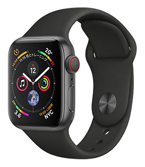 【中古】【楽になること引き受ける】 Series4[40粍/GPS]軽銀 空白文字薄墨色 Apple Watch