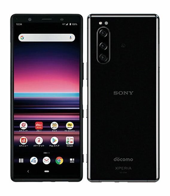 【中古】【楽になること引きうける】 Xperia 5 SO-01M[64GB] docomo 黒いこと
