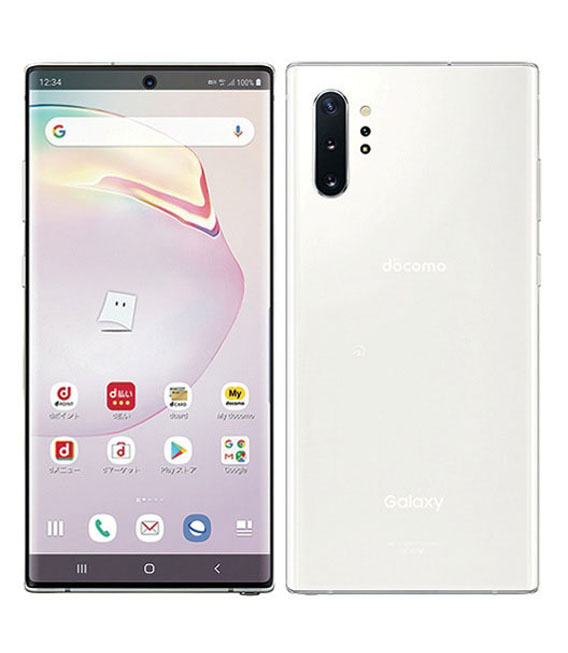 SIMフリー Galaxy Note10+ ホワイト 256GB 背面傷有 - 携帯電話