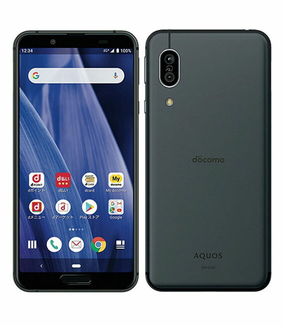 【中古】【安全性のある引き請ける】 AQUOS sense3 SH-02M[64GB] docomo 黒いこと
