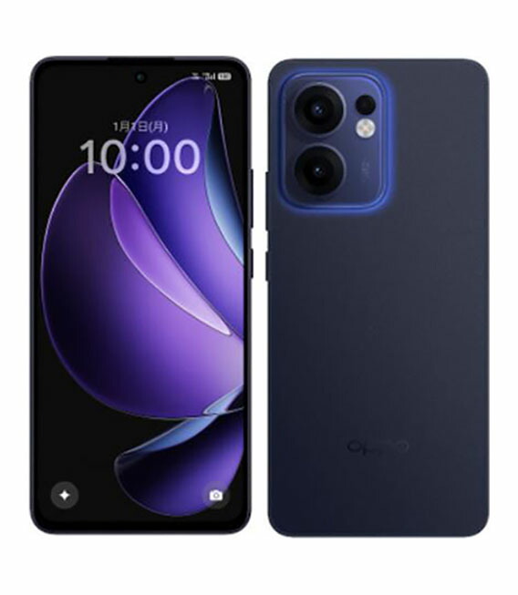【中古】【楽になること引きうける】 OPPO Reno13 A OPG05[128GB] ルミナスネイビー