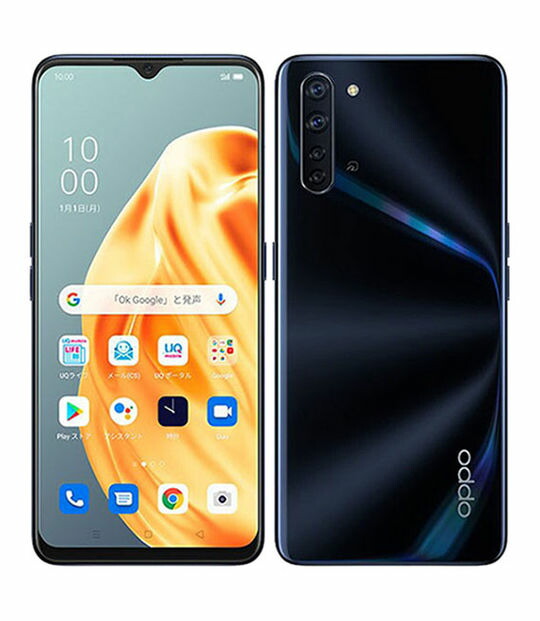 【中古】【楽になること引き受ける】 OPPO Reno3 A CPH2013[128GB] UQ移動性 黒いこと