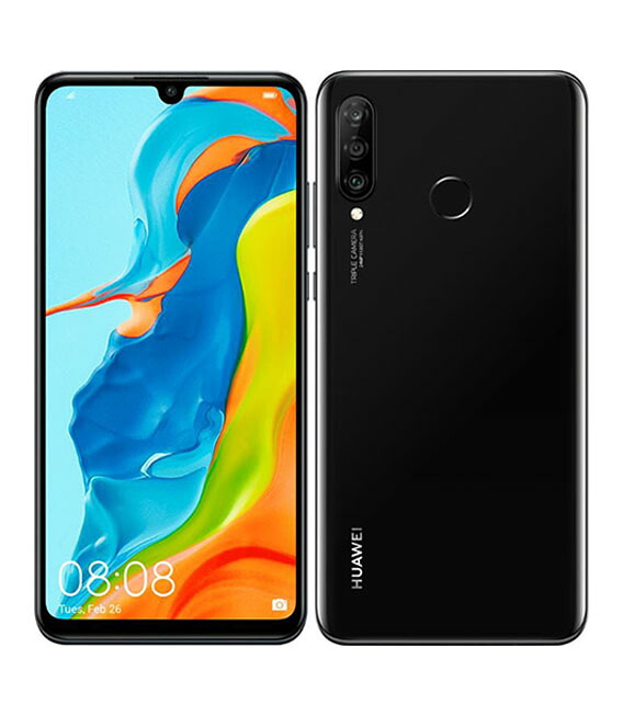 【中古】【安心保証】 HUAWEI P30 lite MAR-LX2J[64GB] モバイル ミッドナイトブラック｜ゲオモバイル