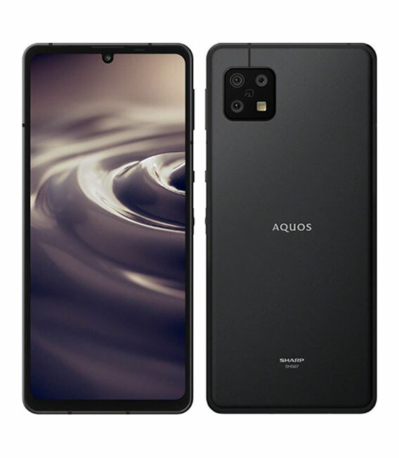 【中古】【安全性のある引き受ける】 AQUOS sense6s SHG07[64GB] au 黒いこと