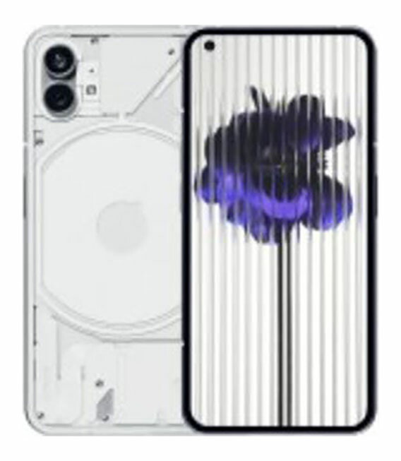 【中古】【安心保証】 Nothing Phone 1 A063[256GB/8GB] SIMフリー ホワイト｜ゲオモバイル