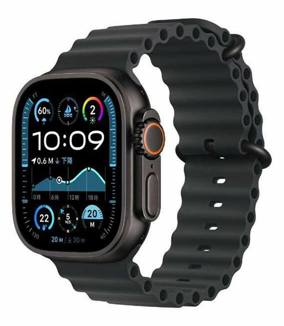 【中古】【楽になること引きうける】 Ultra2[49粍/セルラー]チタン 黒いこと Apple Watch