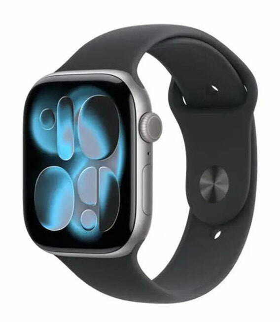 【中古】【楽になること引き受ける】 Series11[46粍/GPS]軽銀 空白文字薄墨色 Apple Watch